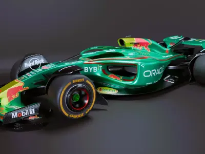 Formula 1 Car - Red Bull Green Concept 3D model
