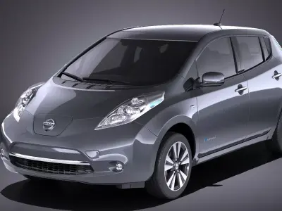 Nissan Leaf 2016 VRAY 3D model