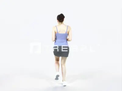 Dream 02J Running Jogging Sports Woman Low-poly 3D model