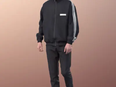 Bobby 11091 - Sport Boy fitness exercise soccer standing  3D model