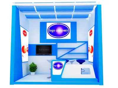  Booth Exhibition Stand a492a  3D model