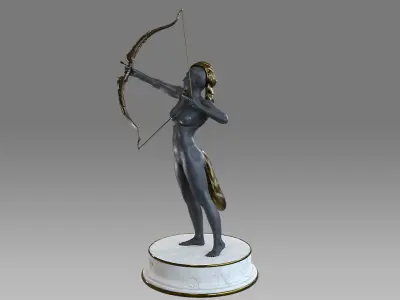 Zodiac Sign Female Sagittarius Low-poly 3D model