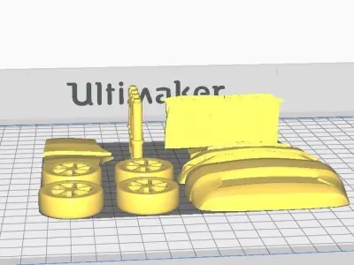 3D PRINTABLE SOLID CAR Free 3D print model