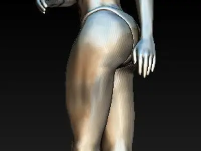 Female Body Builder Muscle body figure 3D model