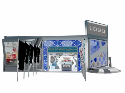 Booth Exhibition Stand a469a 3D model