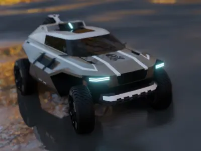 Monster rally 4x4 concept car design 3D model