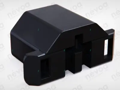 IEC Appliance Outlet F - 4723 - Snap-in version from front side 3D model