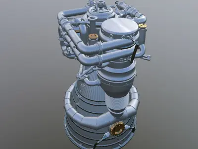 Rocket Engine 03 3D model