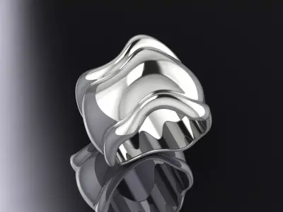 Jewelry Tiffany Bone Ring Gold 3D print model