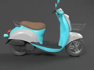 Scooter Motorcycle vino Low-poly 3D model
