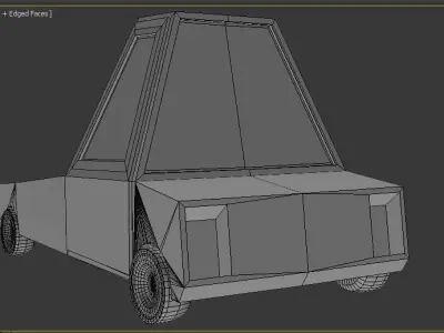 CAR  CARTOON Low-poly 3D model