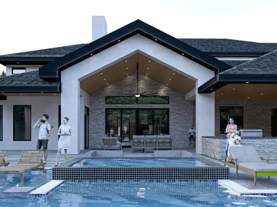 Modern House Number 3 - Stl-Dae file - 3d model Only 3D print model