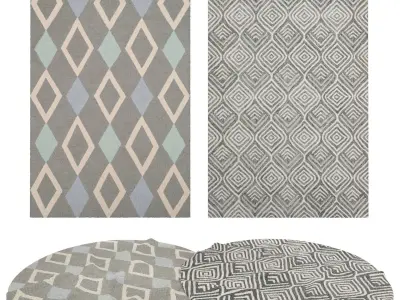 9 in 1 Rug Collection No 36 Low-poly 3D model