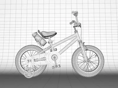 Bicycle-PBR Low-poly 3D model
