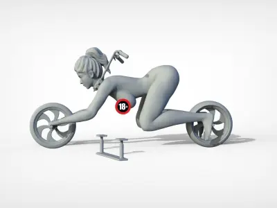 Girl Harley Davidson 3D print model