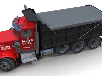 Industrial Dump truck Low-poly 3D model