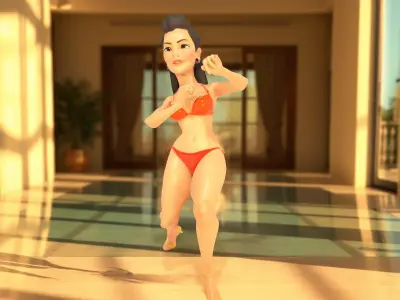 Vibrant Bikini Character model pack Low-poly 3D model purchase