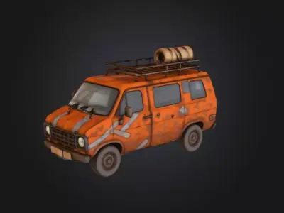 Rusty Road Warrior Low-poly 3D model
