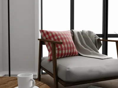 Reading place in living room 3D model
