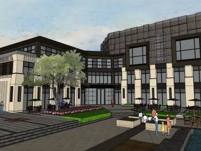 Art deco 3d building 3D model