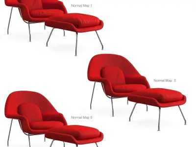 Womb Chair Low-poly 3D model