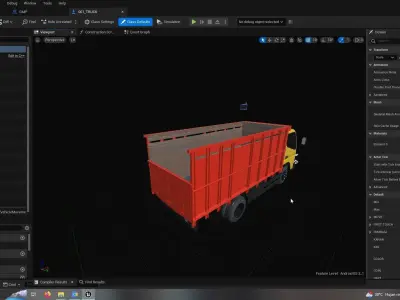 TRUCK FUSO LOW POLY ready for unreal engine Low-poly 3D model