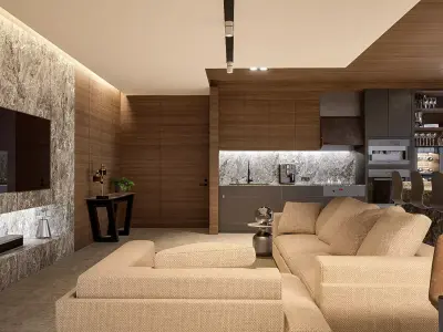 Modern living - C4 3D model