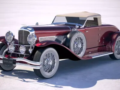 Duesenberg SJ Roadster 1935 VRAY 3D model