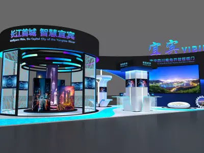 exhibition Low-poly 3D model 23