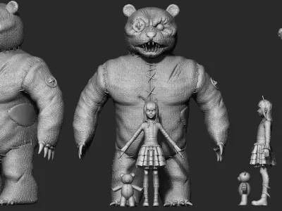 Goth Annie Stylized-Game Ready Low-poly 3D model