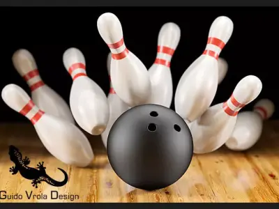 Bowling scene 3D model