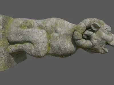 Gargoyle03 Low-poly 3D model