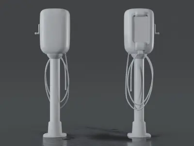 Vintage Air Pump - Gas Station Prop Low-poly 3D model