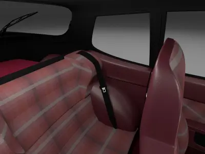 Porsche 944 Turbo S with interior 3D model