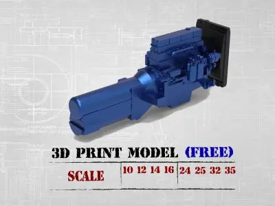 Free 3D printable model ENGINE old Truck  Free 3D print model