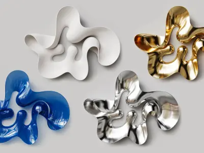 Abstract sculpture by Eva Hild 3D model