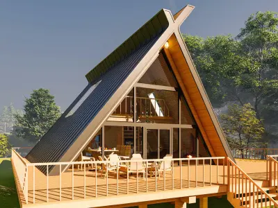 A FRAME HOUSE 3D model