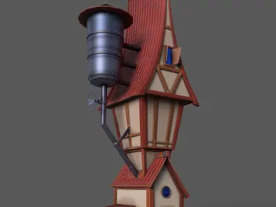 STYLIZED BUILDINGS  VOL1 Low-poly 3D model