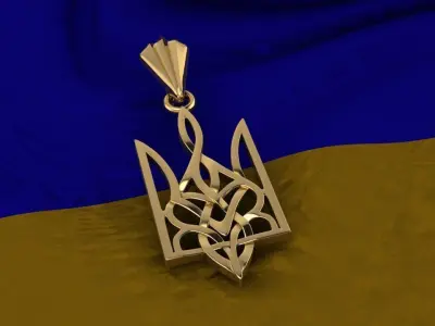Ukrainian Trident 3D print model 9