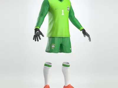 Goalkeeper Soccer Uniform 3D model