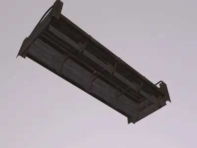 Wood Bench Low-poly 3D model