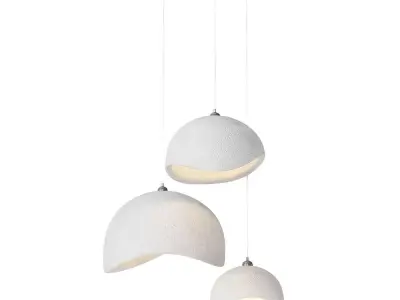Concrete pendant lamps B style 3D model