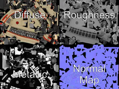 Vintage Trolleybus Model Pack for Urban Environments Low-poly 3D model