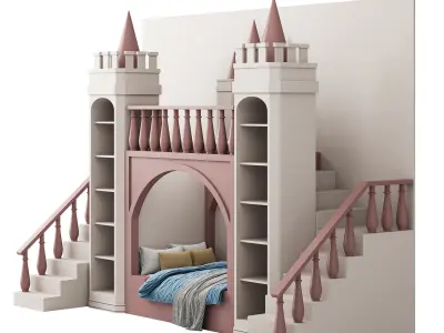 Childrens bunk bed 38 3D model