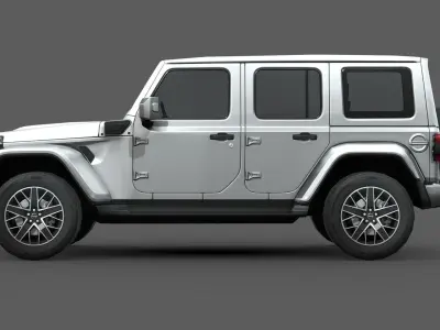 Jeep Wrangler 4xe 2024 Low-poly 3D model