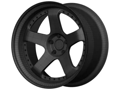 SSR Professor SP1 Aftermarket Wheel Low-poly 3D model