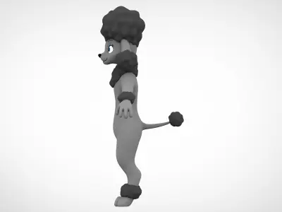 Grey Poodle 3D model