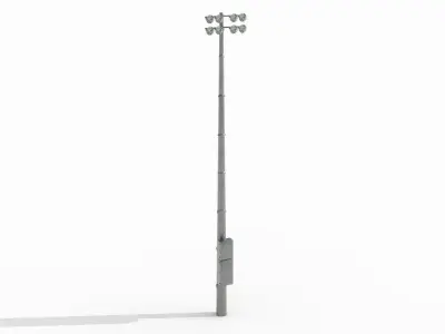 Floodlight Tower Light Low-poly 3D model