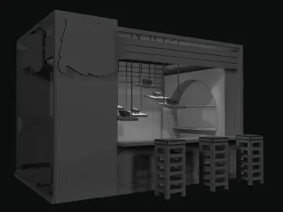  Booth Exhibition Stand a103 3D model