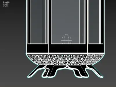 islamic lantern Low-poly 3D model
